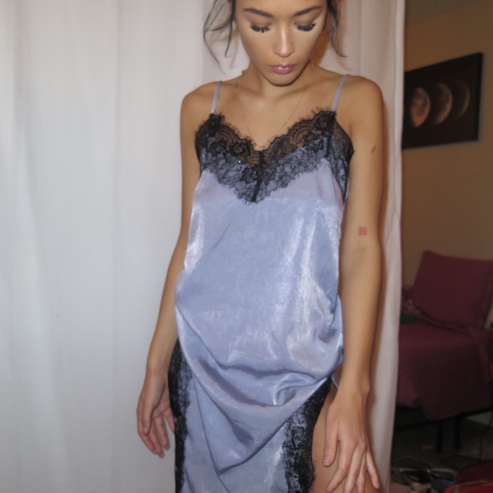 HM x Coachella baby blue lace nightie dress💍
